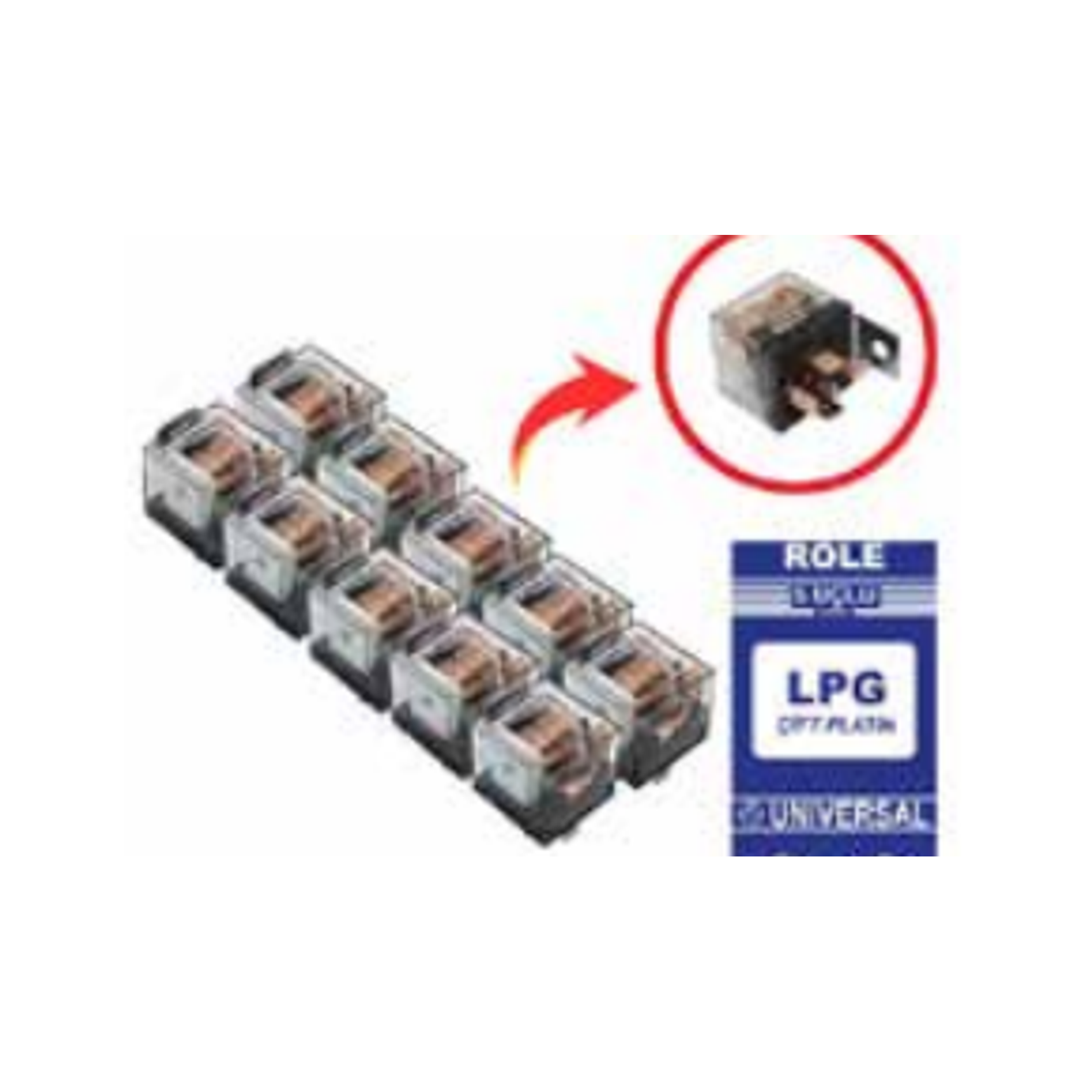 5 Uçlu Röle 40 A 12 V 10’lu Paket marin ürün görseli