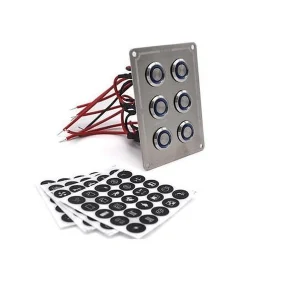 BFY krom mavi ışıklı marin switch panel