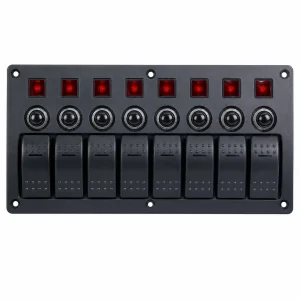 BFY otomatik sigortalı ve kırmızı ışıklı marin switch panel