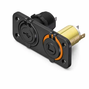 Saray USB ve çakmak soketi 12–24 V ikili panel